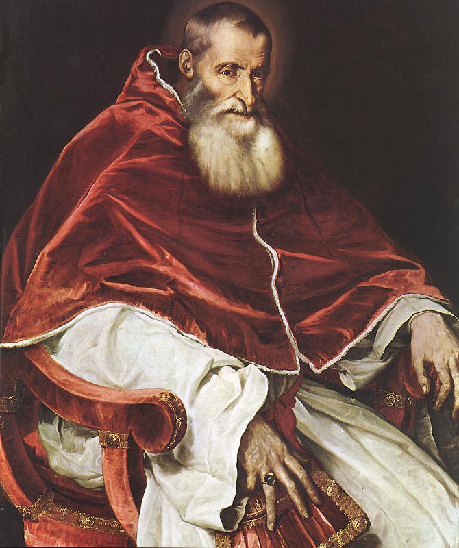TIZIANO Vecellio Portrait of Pope Paul III atr China oil painting art